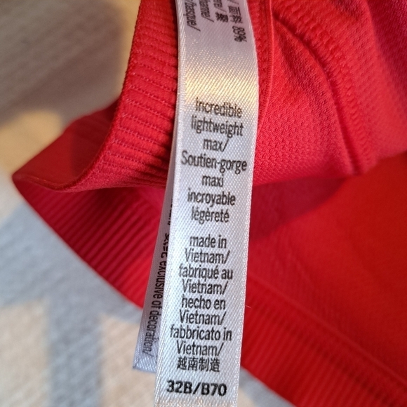 Victoria's Secret Sport red 32B Incredible lightweight max racerback bra - Picture 5 of 6